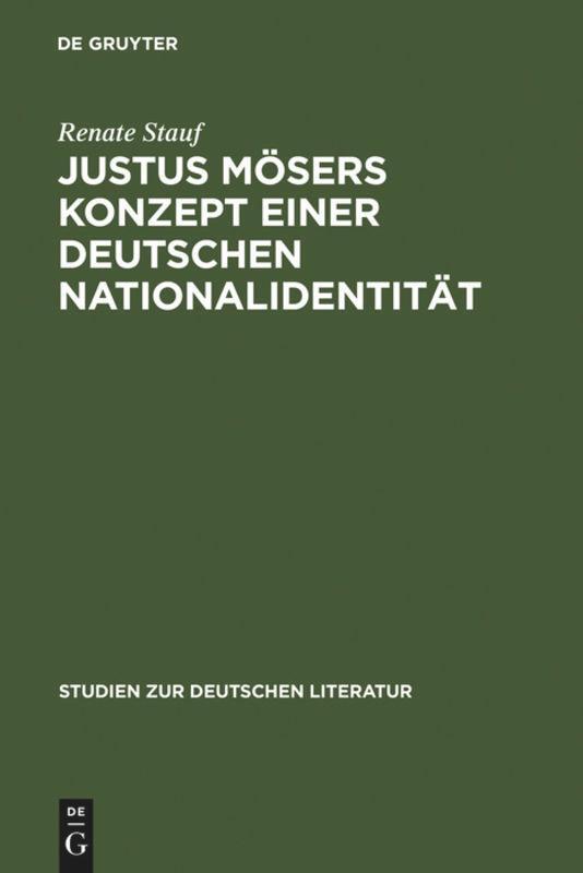 Cover: 9783484181144 | Justus Mösers Konzept einer deutschen Nationalidentität | Renate Stauf