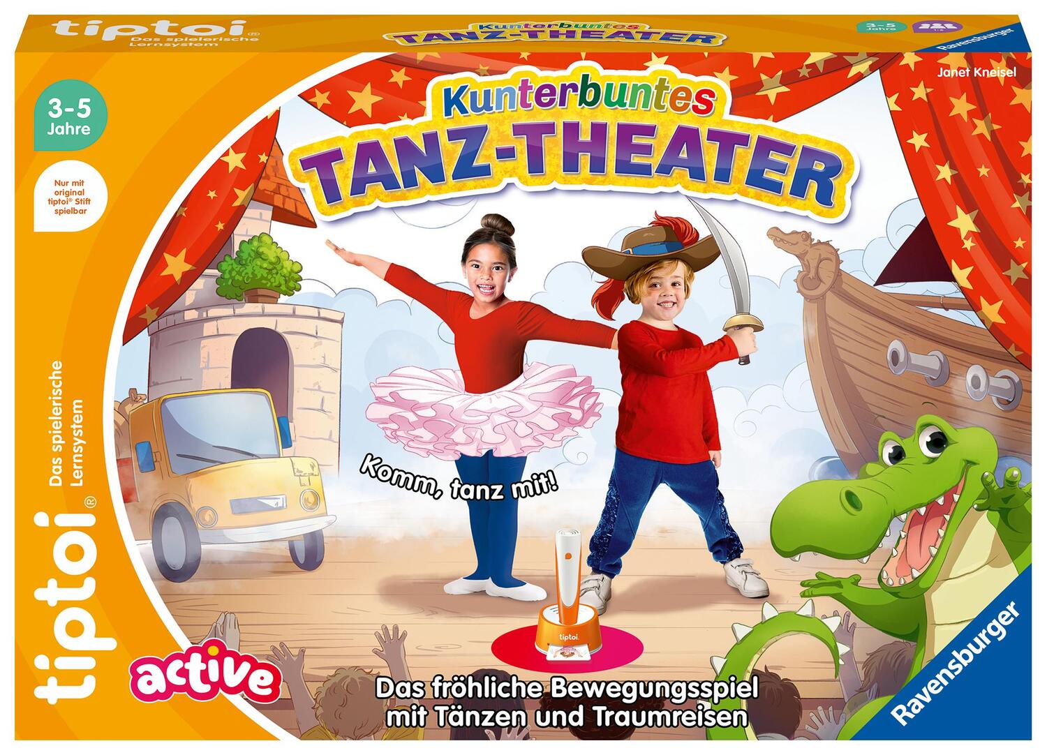 Cover: 4005556001286 | Ravensburger tiptoi® ACTIVE Spiel 00128, Kunterbuntes Tanz-Theater,...
