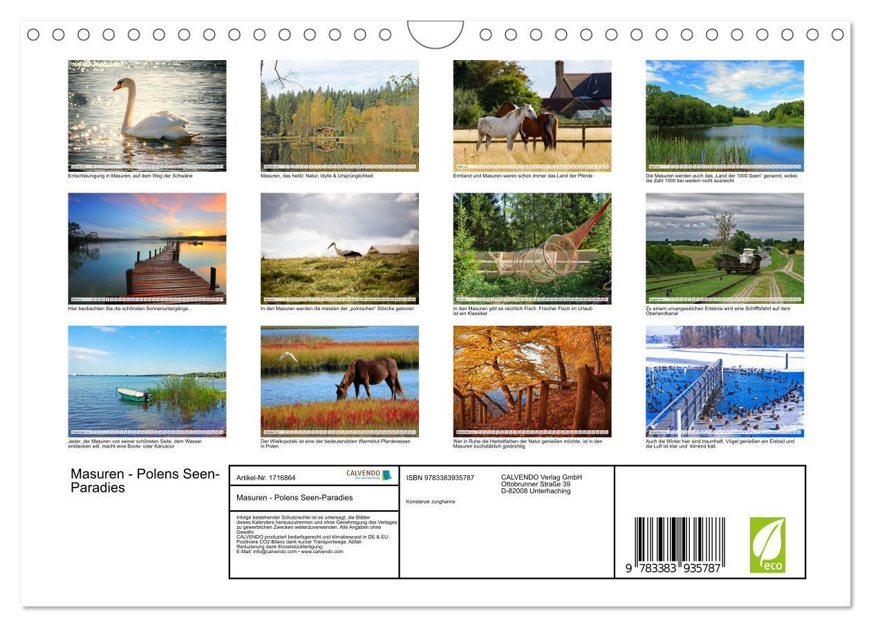 Bild: 9783383935787 | Masuren - Polens Seen-Paradies (Wandkalender 2025 DIN A4 quer),...