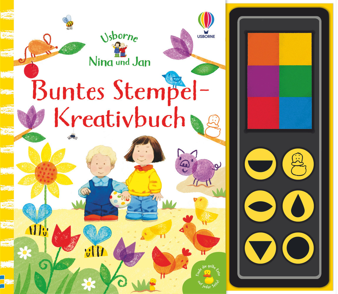 Cover: 9781789414523 | Nina und Jan - Buntes Stempel-Kreativbuch | Sam Taplin | Buch | 64 S.