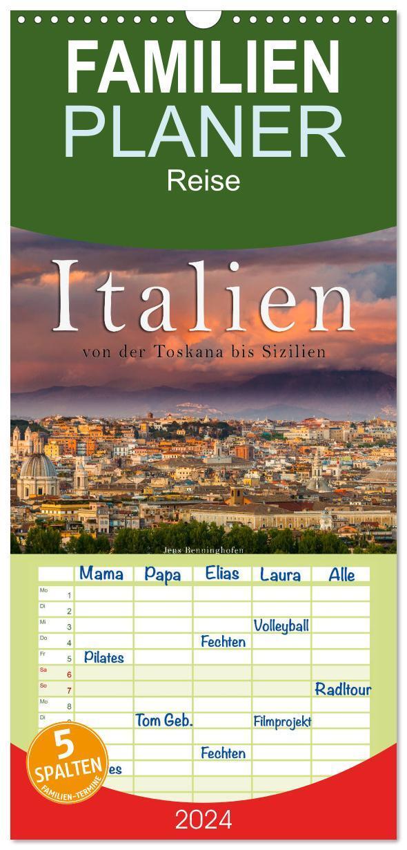 Cover: 9783383007170 | Familienplaner 2024 - Italien von der Toskana nach Sizilien mit 5...