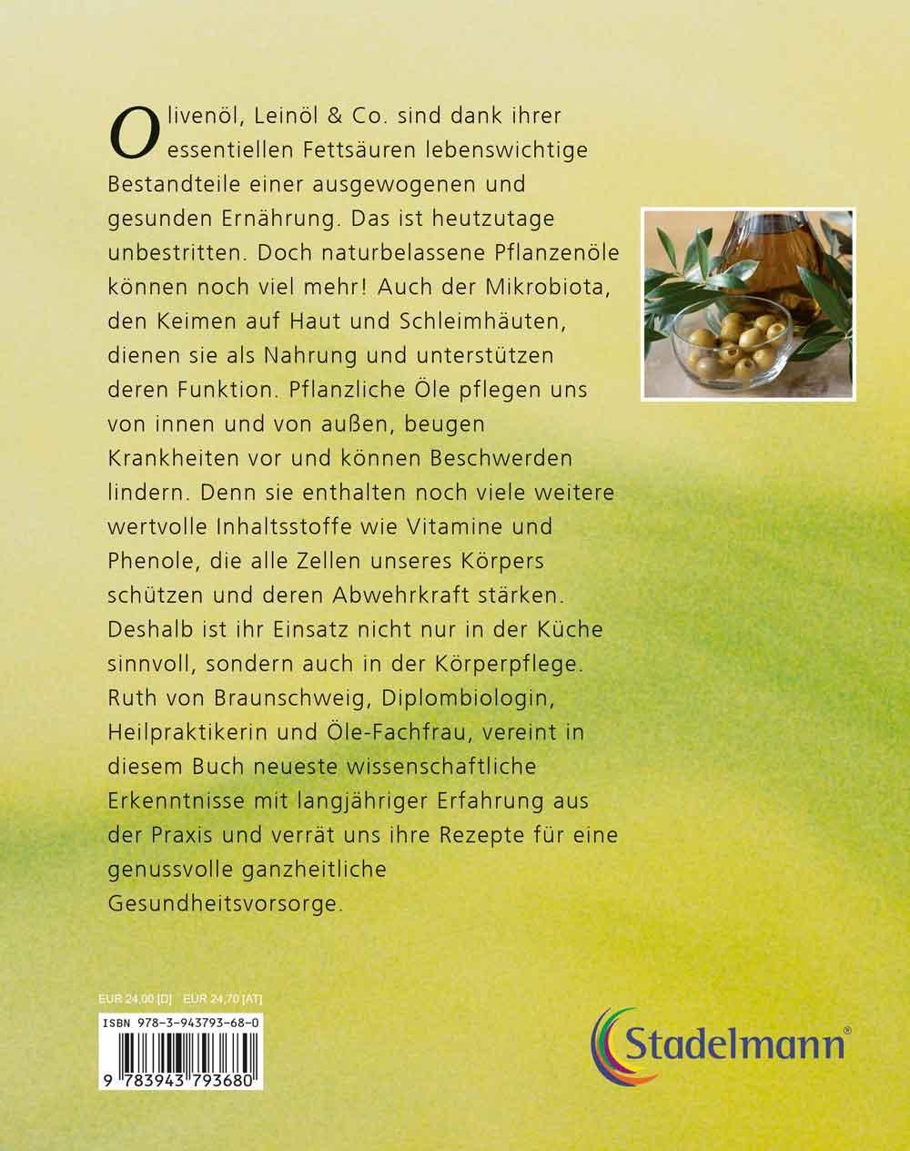 Rückseite: 9783943793680 | Pflanzenöle - Qualität, Anwendung und Wirkung | Ruth von Braunschweig
