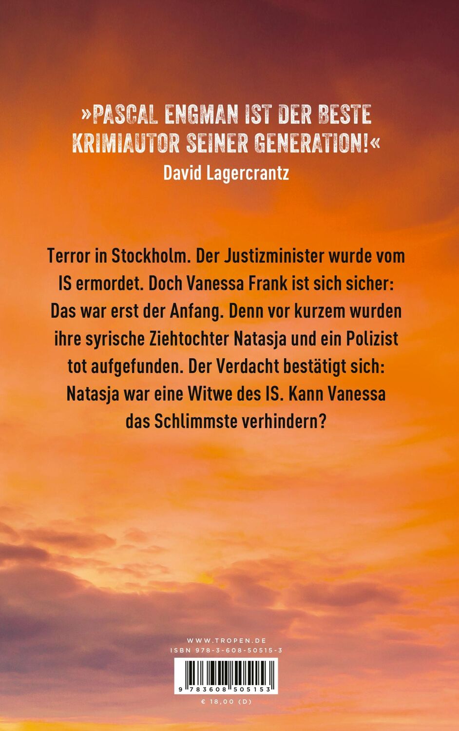 Rückseite: 9783608505153 | Mörderische Witwen | Ein Fall für Vanessa Frank | Pascal Engman | Buch