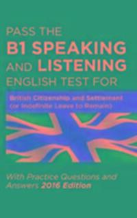 Cover: 9781910662267 | Pass the B1 Speaking and Listening English Test for British...