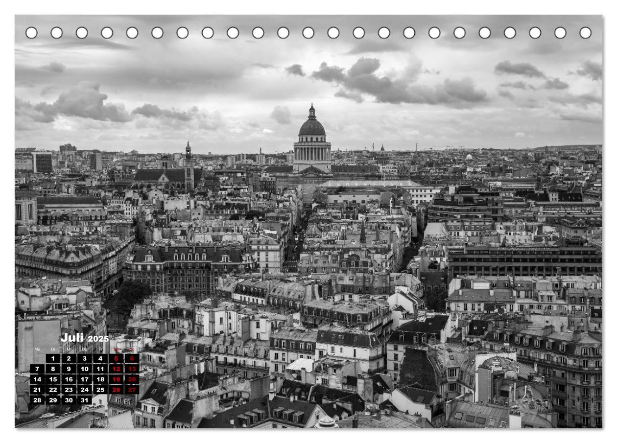 Bild: 9783435366385 | Paris-Impressionen in Schwarz-Weiß (Tischkalender 2025 DIN A5...