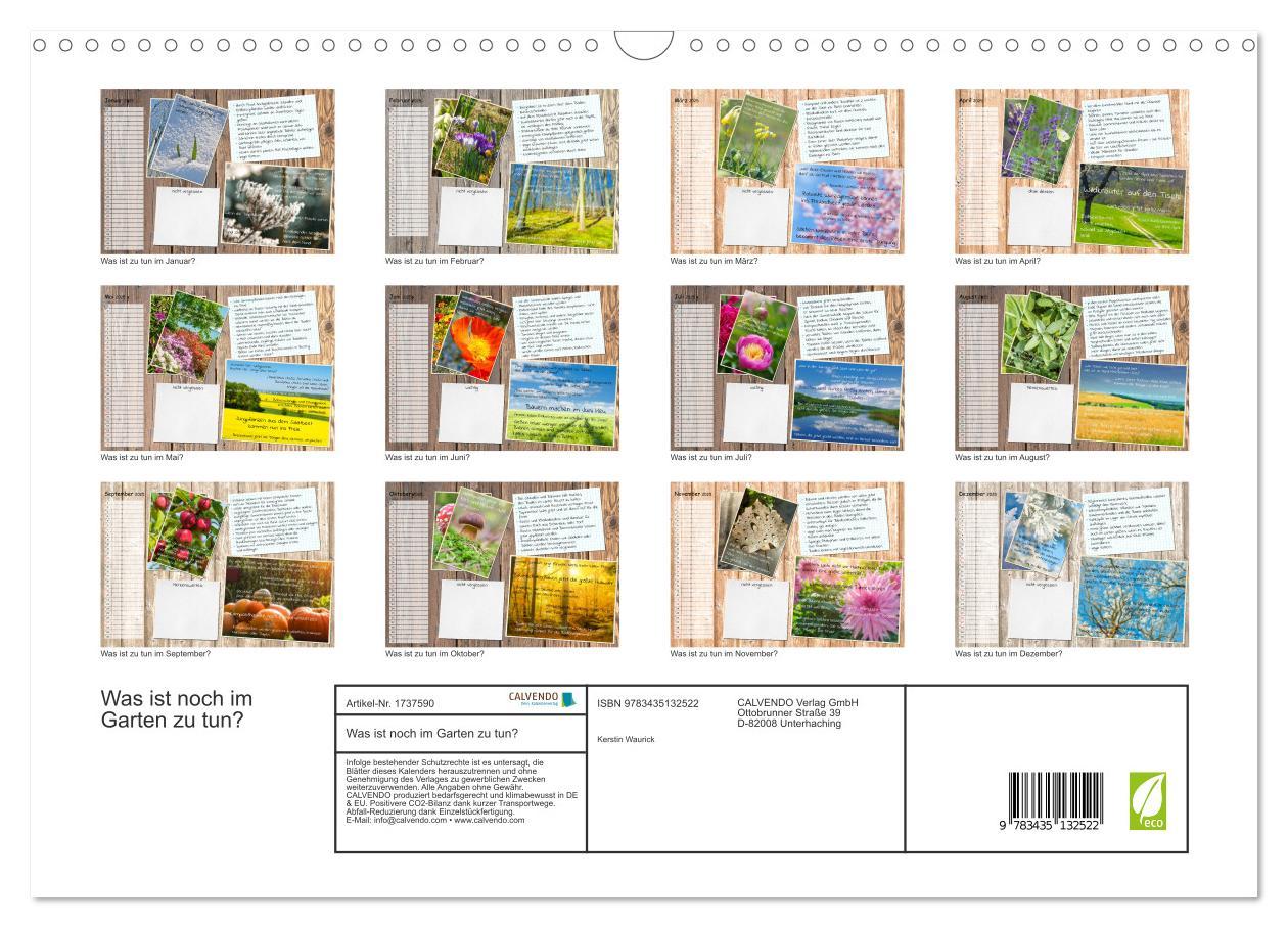 Bild: 9783435132522 | Was ist noch im Garten zu tun? (Wandkalender 2025 DIN A3 quer),...