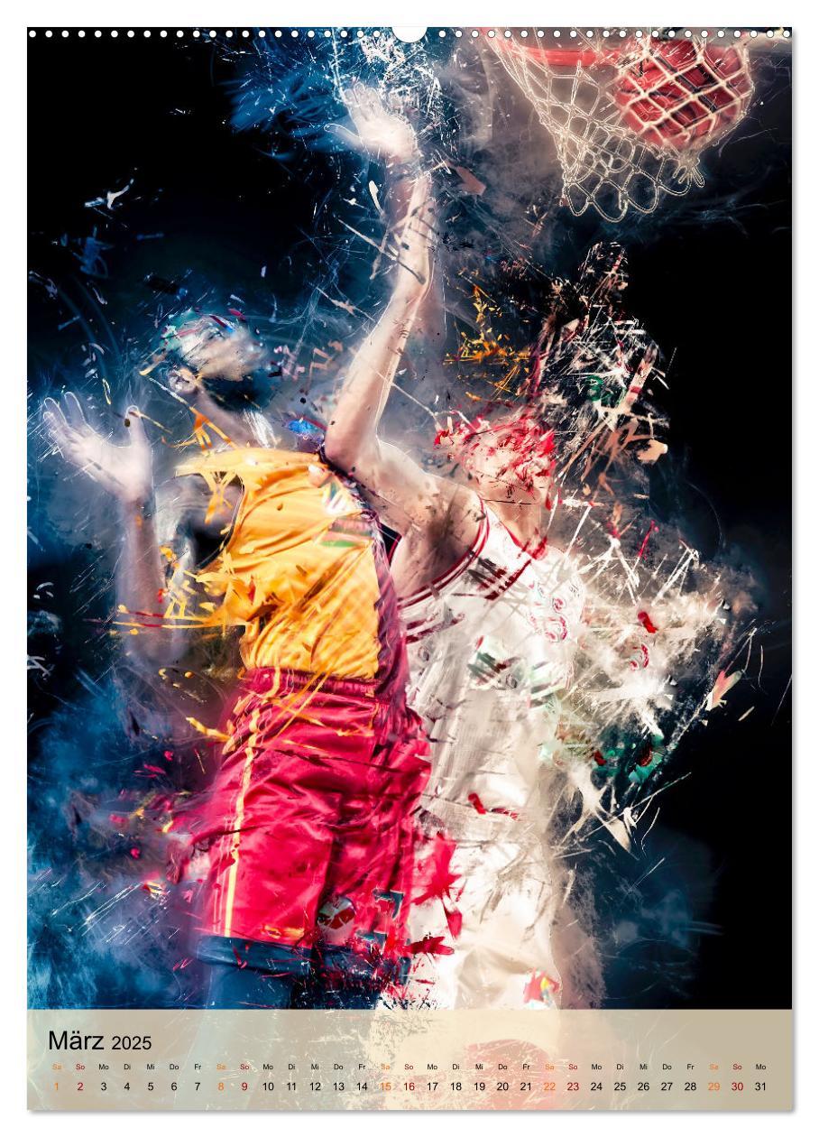 Bild: 9783435928958 | Basketball spektakulär (Wandkalender 2025 DIN A2 hoch), CALVENDO...