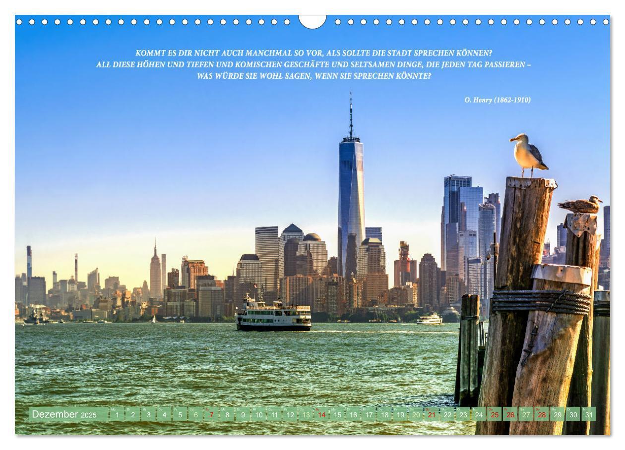 Bild: 9783435055449 | New York Ansichten - Literaturkalender (Wandkalender 2025 DIN A3...