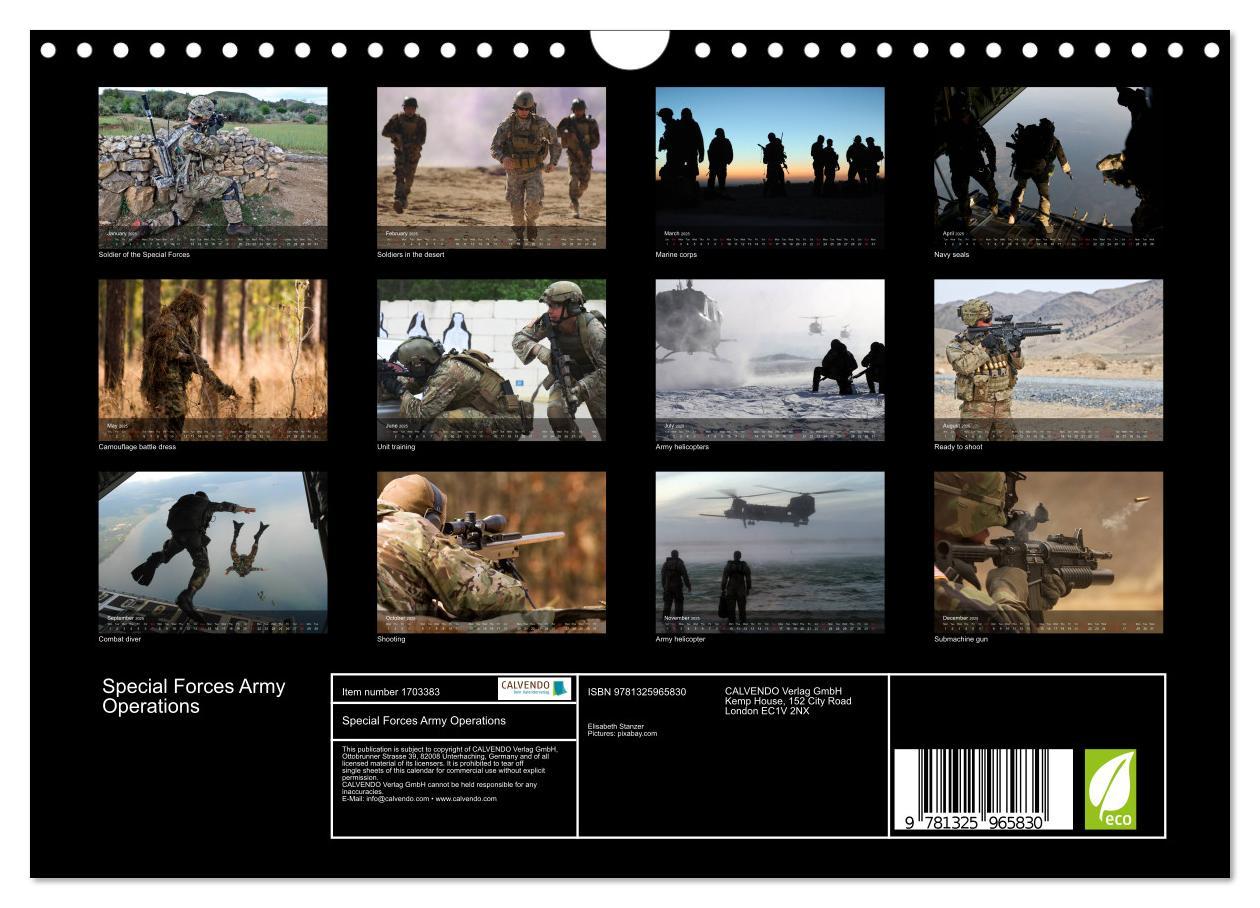 Bild: 9781325965830 | Special Forces Army Operations (Wall Calendar 2025 DIN A4...