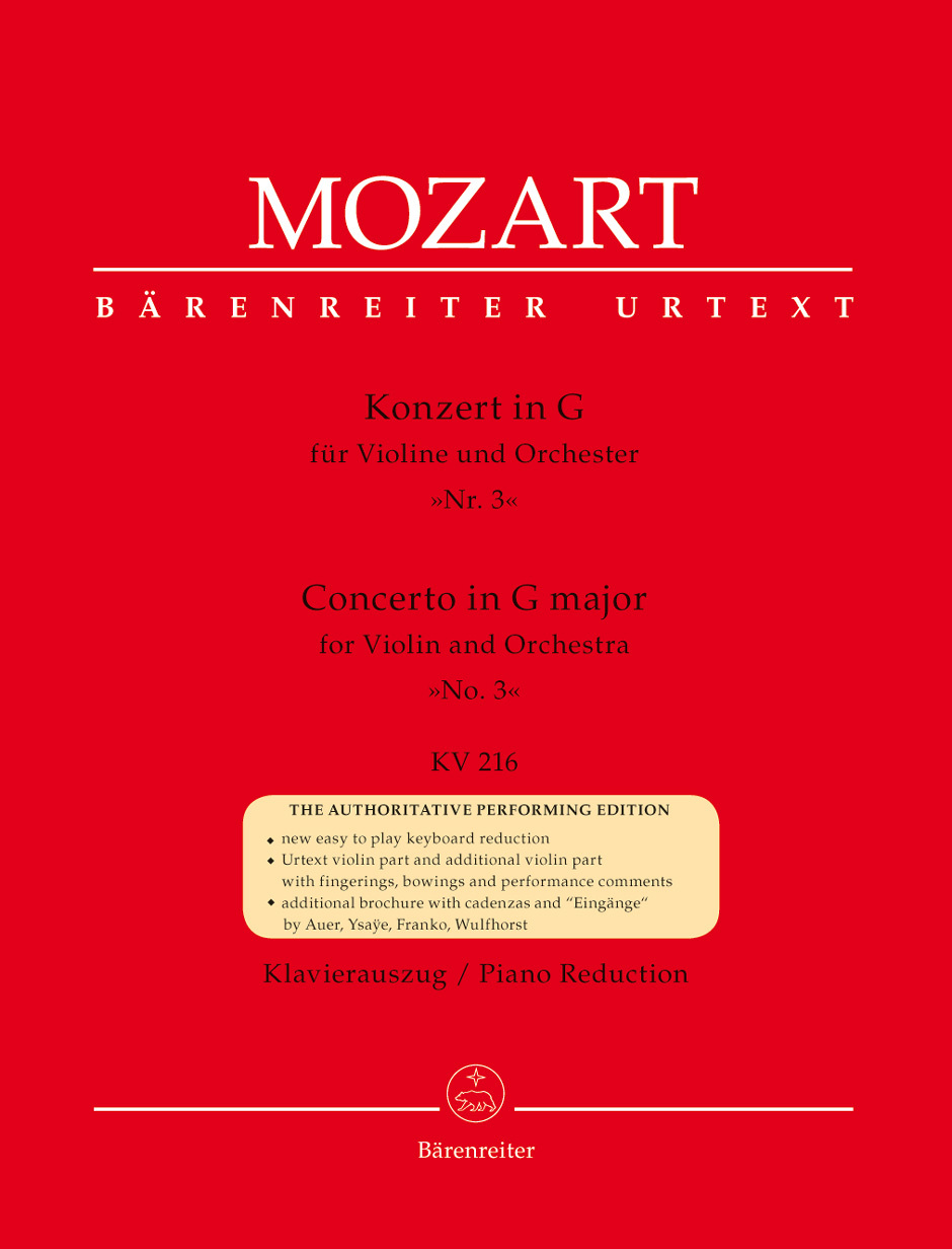 Cover: 9790006457908 | Violin Concerto No.3 In G K.216 | Wolfgang Amadeus Mozart | Buch