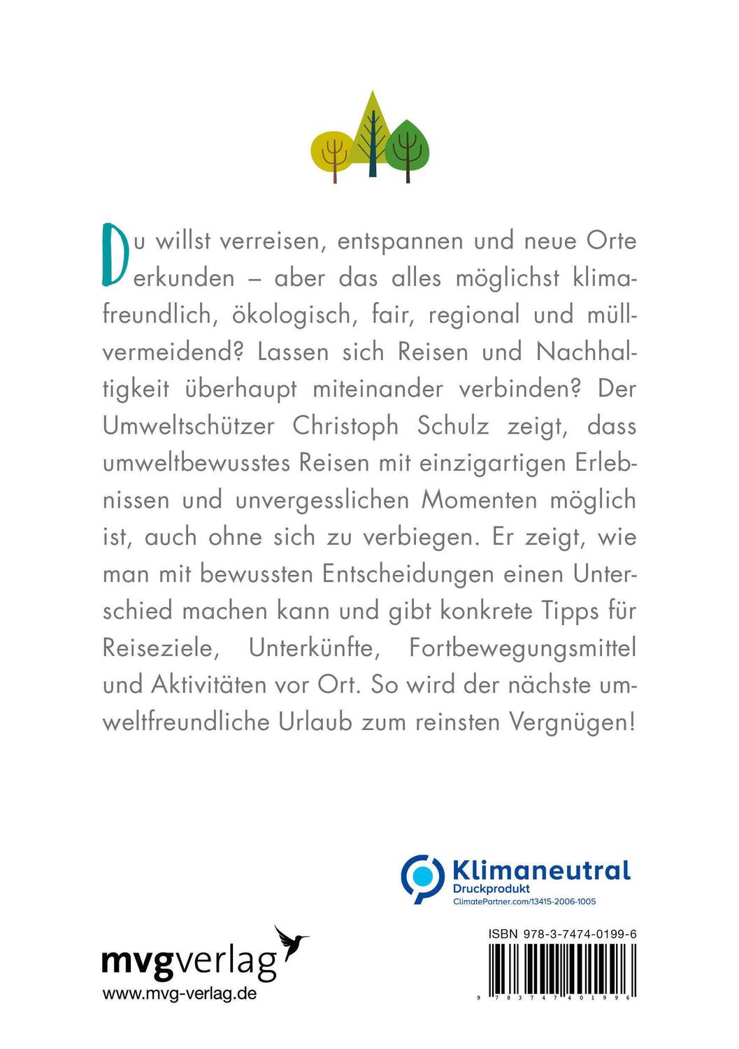 Rückseite: 9783747401996 | Nachhaltig reisen für Einsteiger | Christoph Schulz | Taschenbuch
