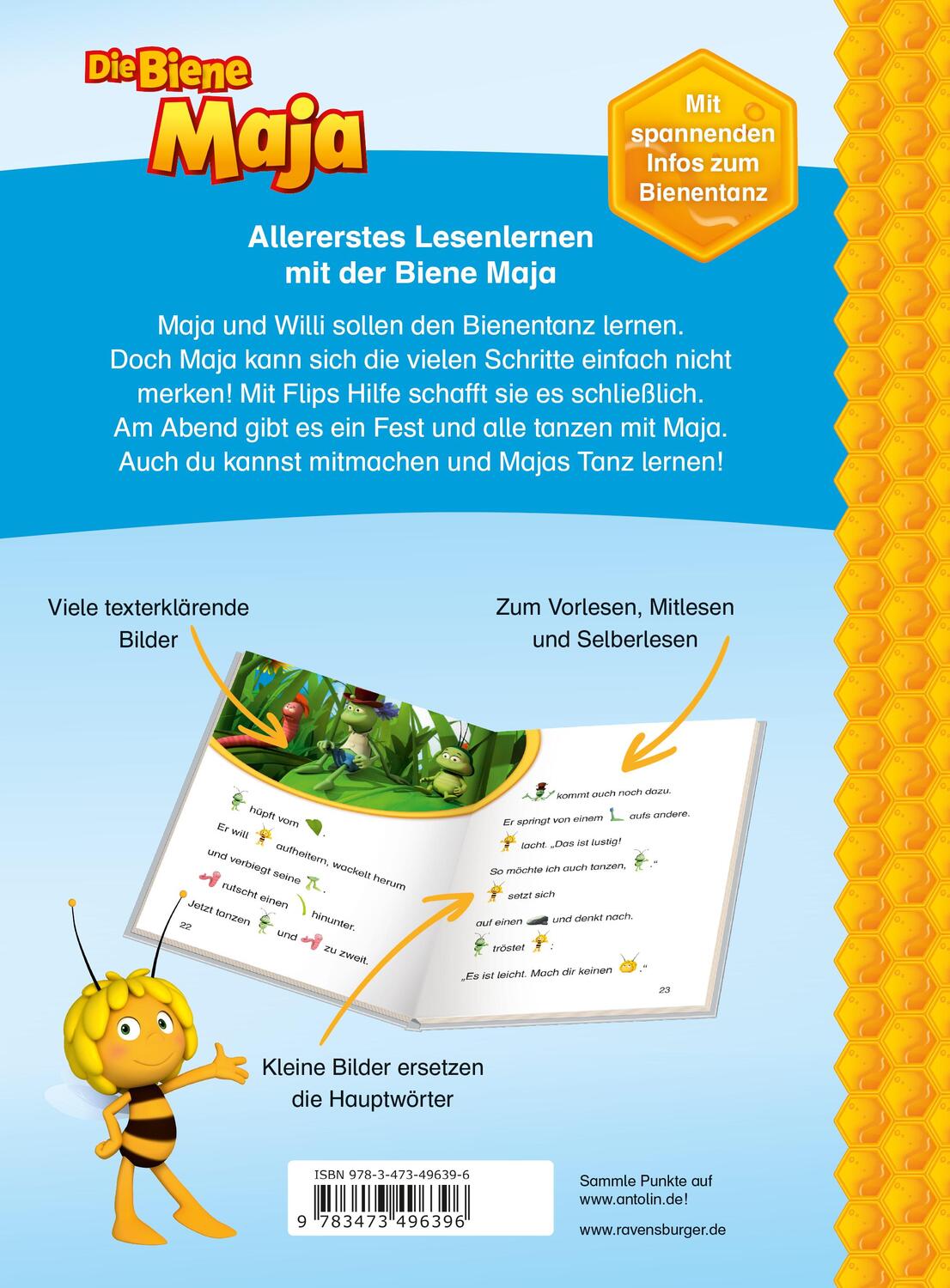 Rückseite: 9783473496396 | Die Biene Maja: Der Bienentanz - Zum Lesenlernen | Henriette Wich