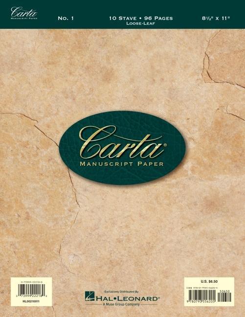 Cover: 9780793556205 | Carta Manuscript Paper No. 1 - Basic | Hal Leonard Corp | Taschenbuch