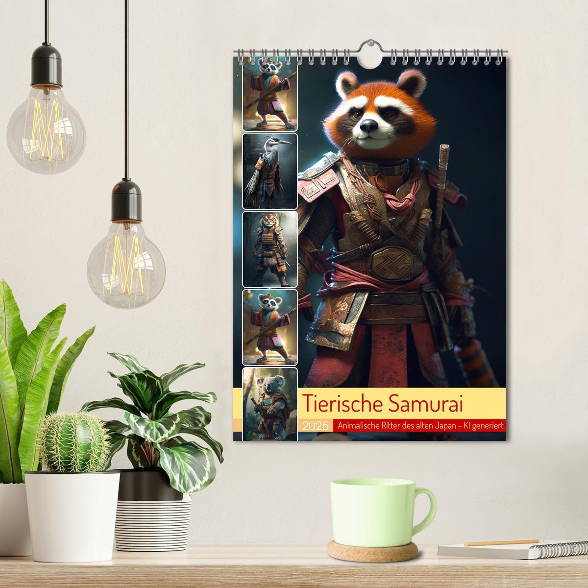 Bild: 9783435855315 | Tierische Samurai (Wandkalender 2025 DIN A4 hoch), CALVENDO...