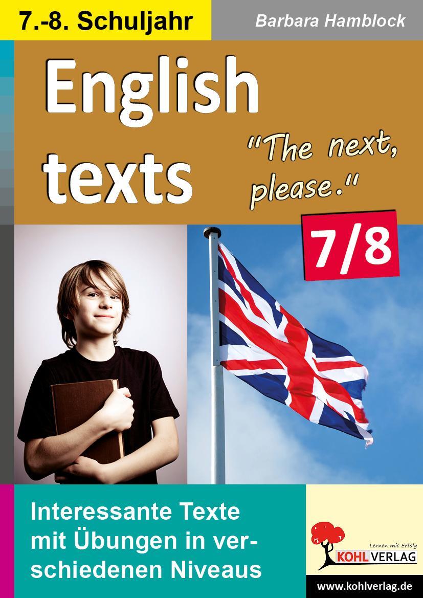 Cover: 9783956866449 | English texts - The next, please. / 7.-8. Schuljahr | Barbara Hamblock