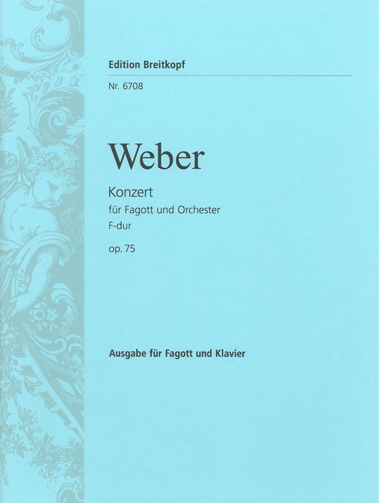Cover: 9790004169117 | Bassoon Concerto F major op. 75 | Carl Maria von Weber | Klavierauszug