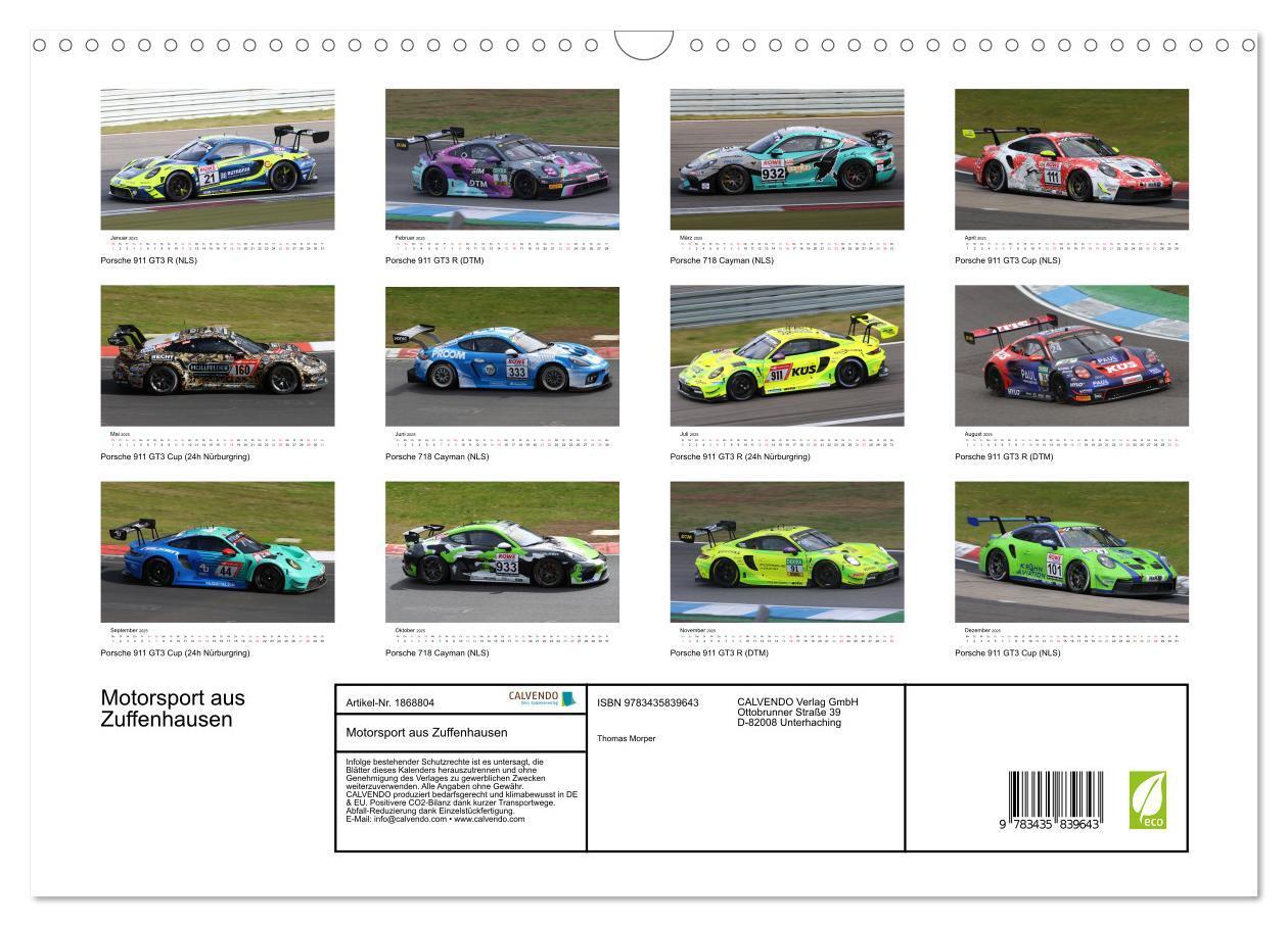 Bild: 9783435839643 | Motorsport aus Zuffenhausen (Wandkalender 2025 DIN A3 quer),...