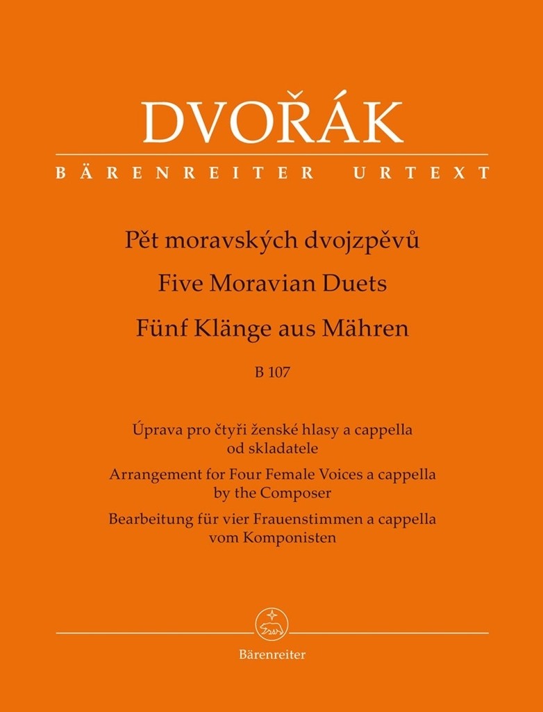 Cover: 9790260109308 | Fünf Klänge aus Mähren für 4 Frauenstimmen a cappella | Antonín Dvorák