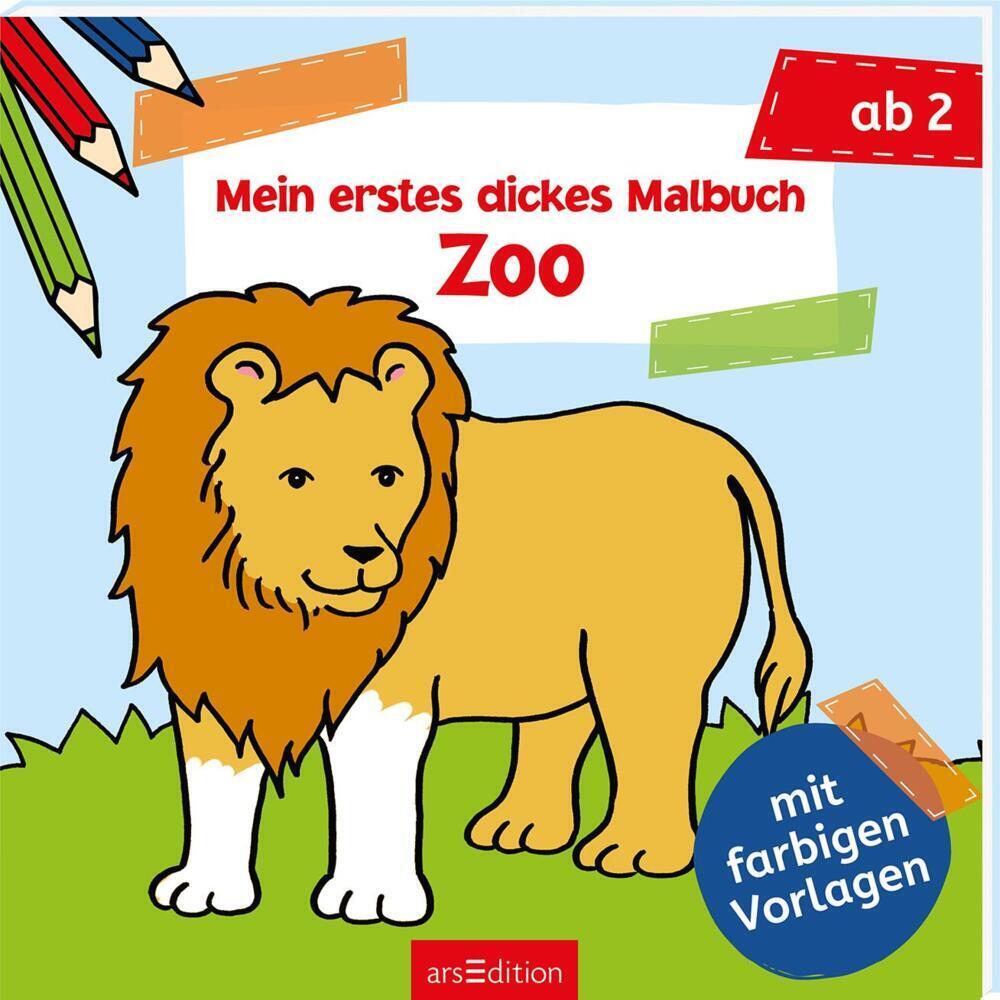 Cover: 9783845847429 | Mein erstes dickes Malbuch ab 2 - Zoo | Mit farbigen Vorlagen | Buch