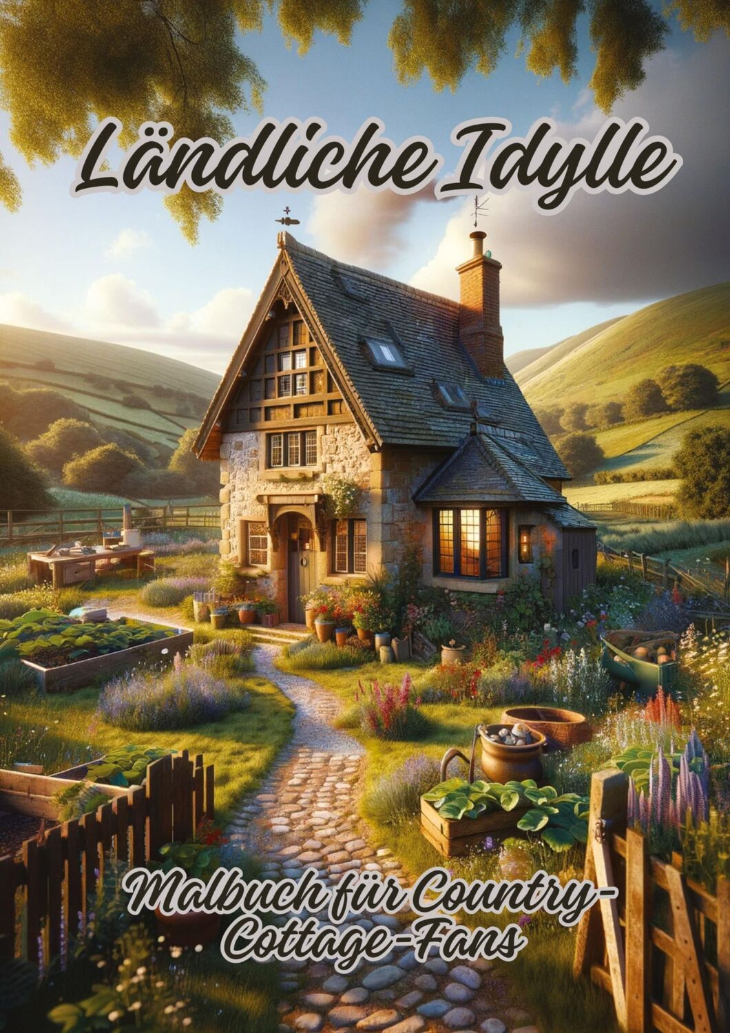 Cover: 9783384079497 | Ländliche Idylle | Malbuch für Country-Cottage-Fans | Diana Kluge