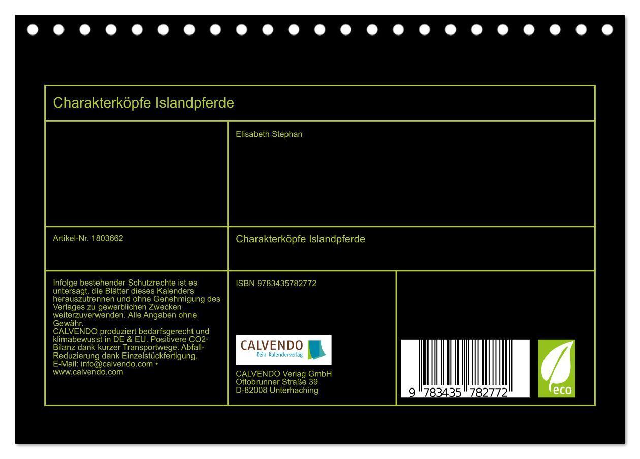 Bild: 9783435782772 | Charakterköpfe Islandpferde (Tischkalender 2025 DIN A5 quer),...