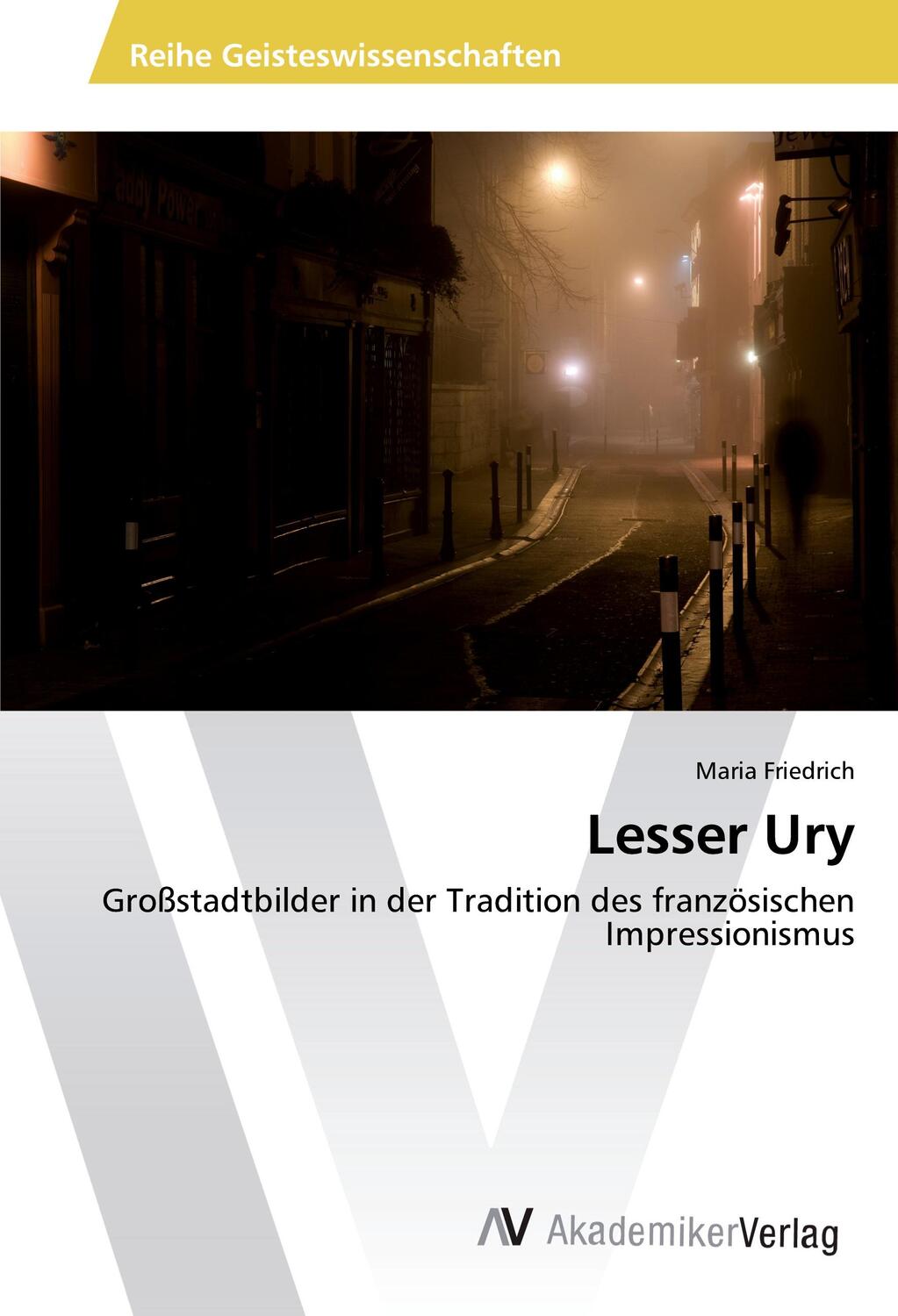 Cover: 9786202206969 | Lesser Ury | Maria Friedrich | Taschenbuch | AV Akademikerverlag