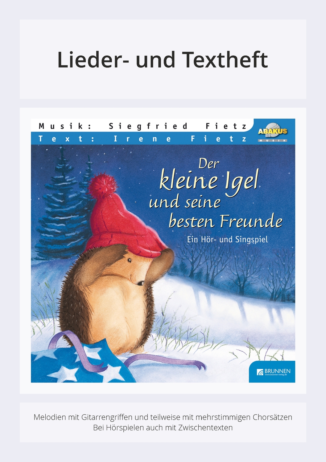 Cover: 9783881245166 | Der kleine Igel und seine besten Freunde | Fietz | Broschüre | 20 S.