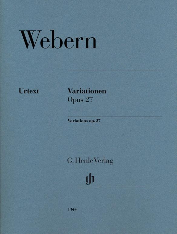 Cover: 9790201813448 | Variationen op. 27 | Instrumentation: Piano solo | Anton Webern | Buch