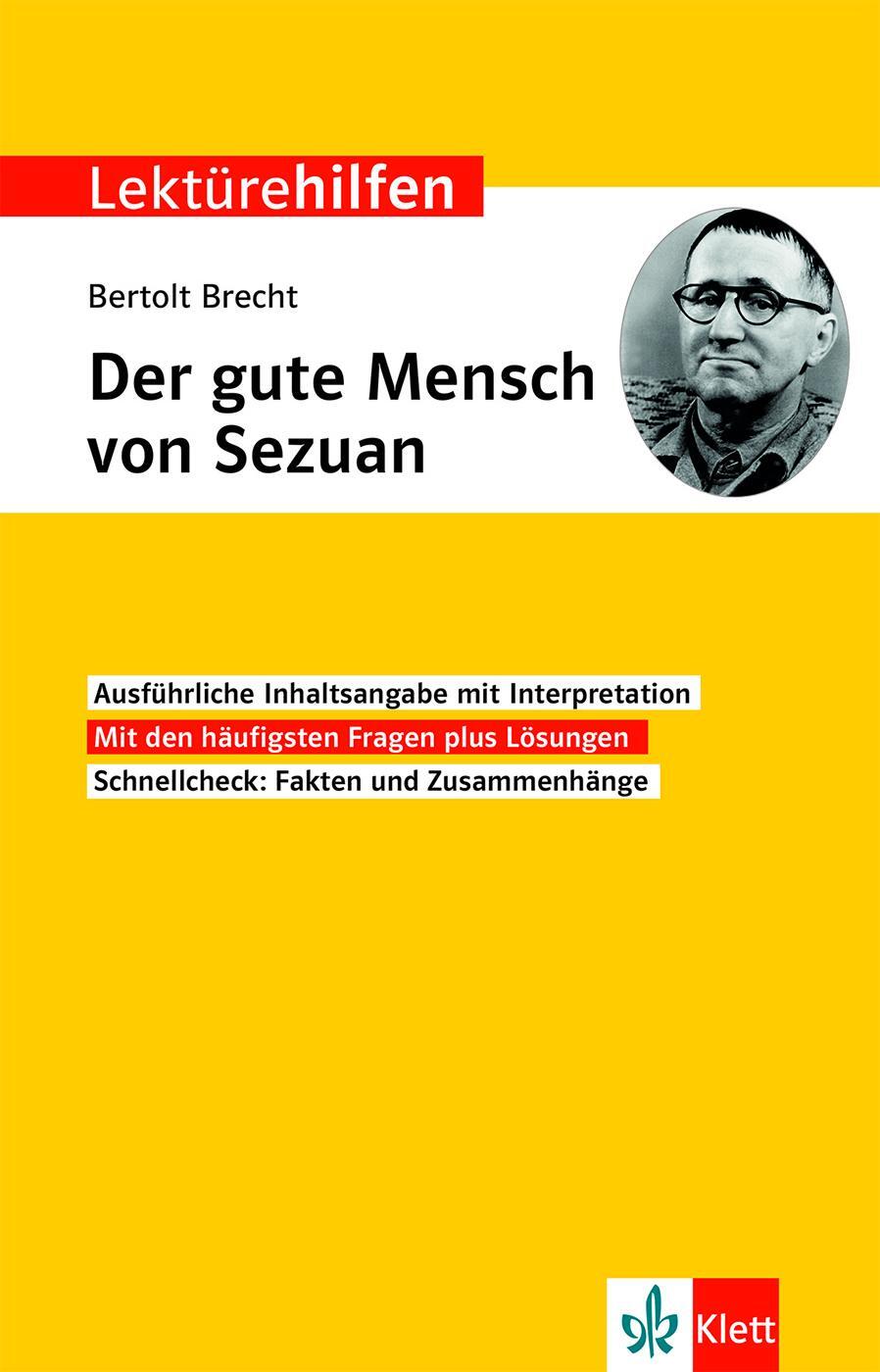 Cover: 9783129231531 | Lektürehilfen Bertolt Brecht "Der Gute Mensch von Sezuan" | Müller