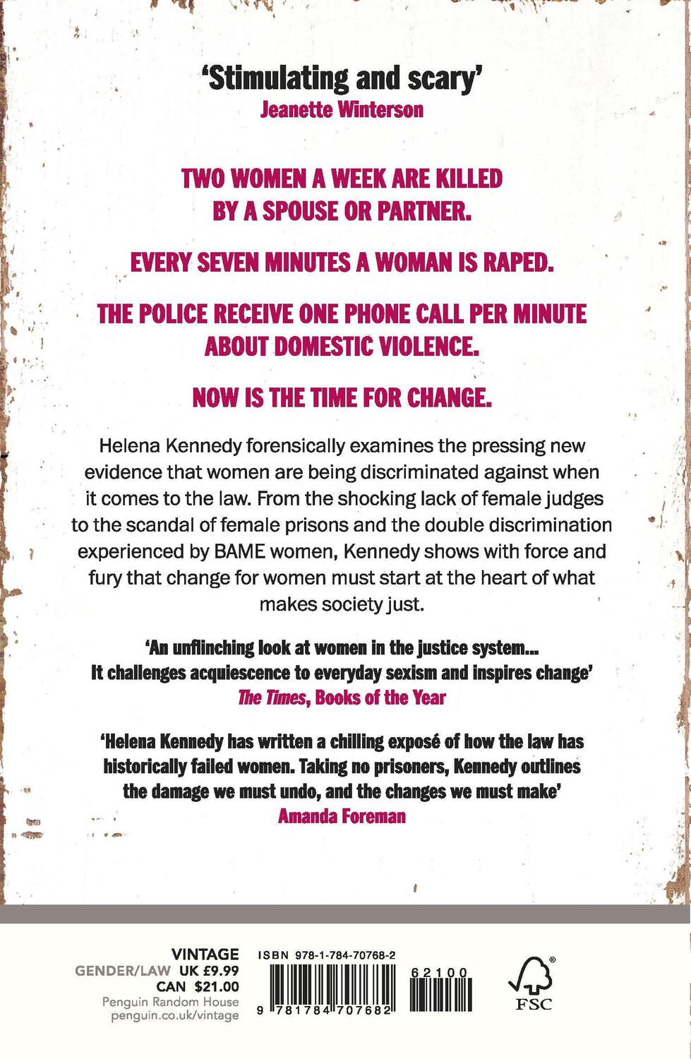 Rückseite: 9781784707682 | Misjustice | How British Law is Failing Women | Helena Kennedy | Buch