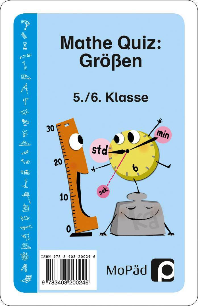 Cover: 9783403200246 | Mathe-Quiz: Größen | 5. und 6. Klasse | Jens Eggert | Taschenbuch