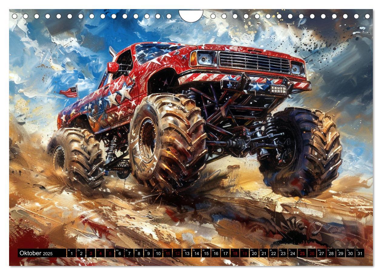 Bild: 9783383822322 | Wilde Monstertrucks (Wandkalender 2025 DIN A4 quer), CALVENDO...