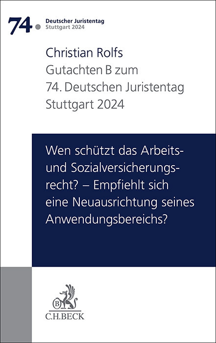 Cover: 9783406815492 | Verhandlungen des 74. Deutschen Juristentages Stuttgart 2024 Bd. I:...