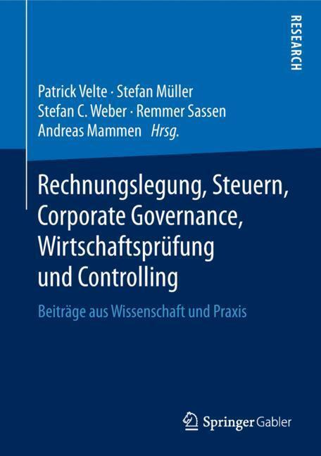 Cover: 9783658216337 | Rechnungslegung, Steuern, Corporate Governance, Wirtschaftsprüfung...