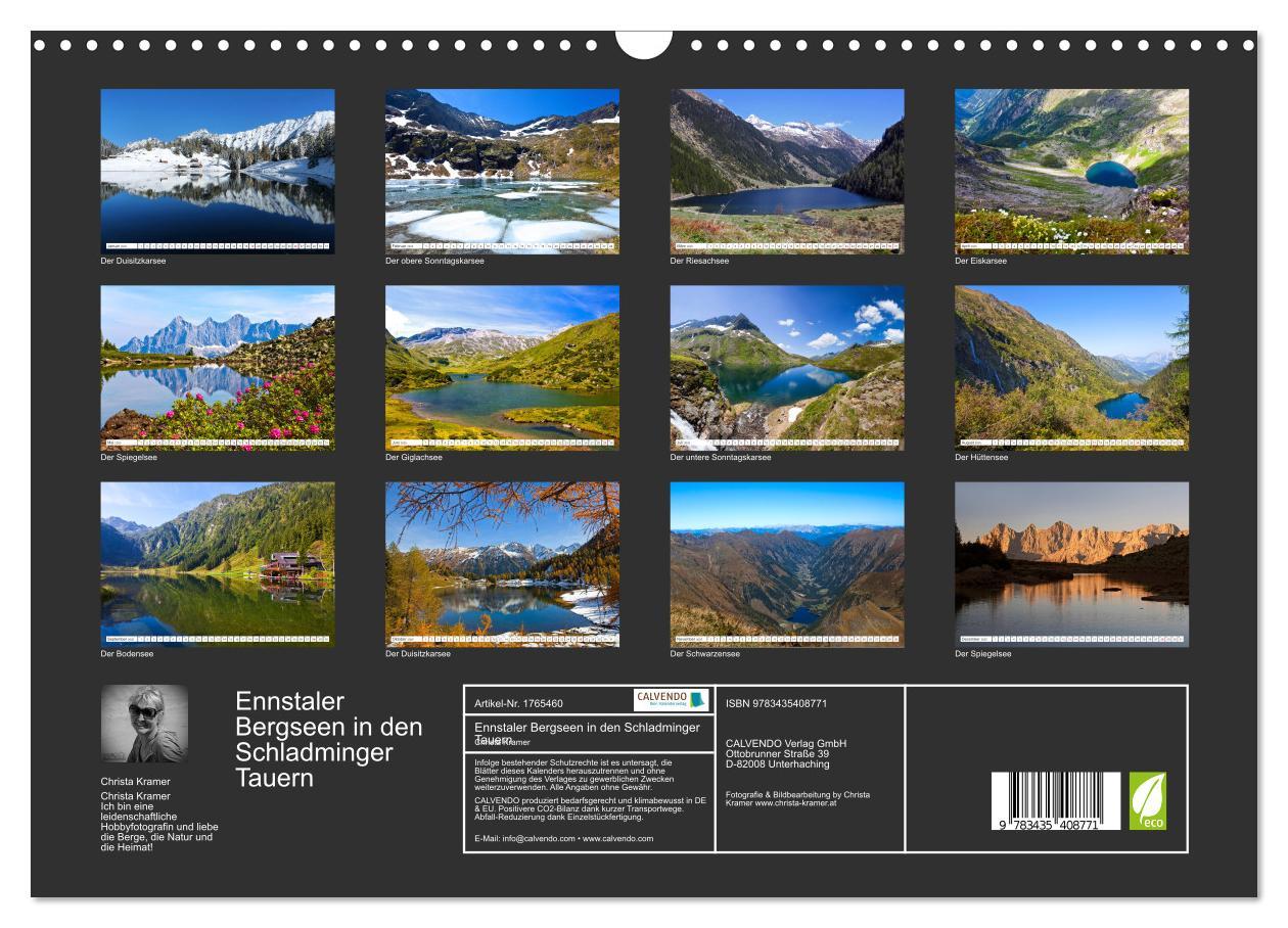 Bild: 9783435408771 | Ennstaler Bergseen in den Schladminger Tauern (Wandkalender 2025...