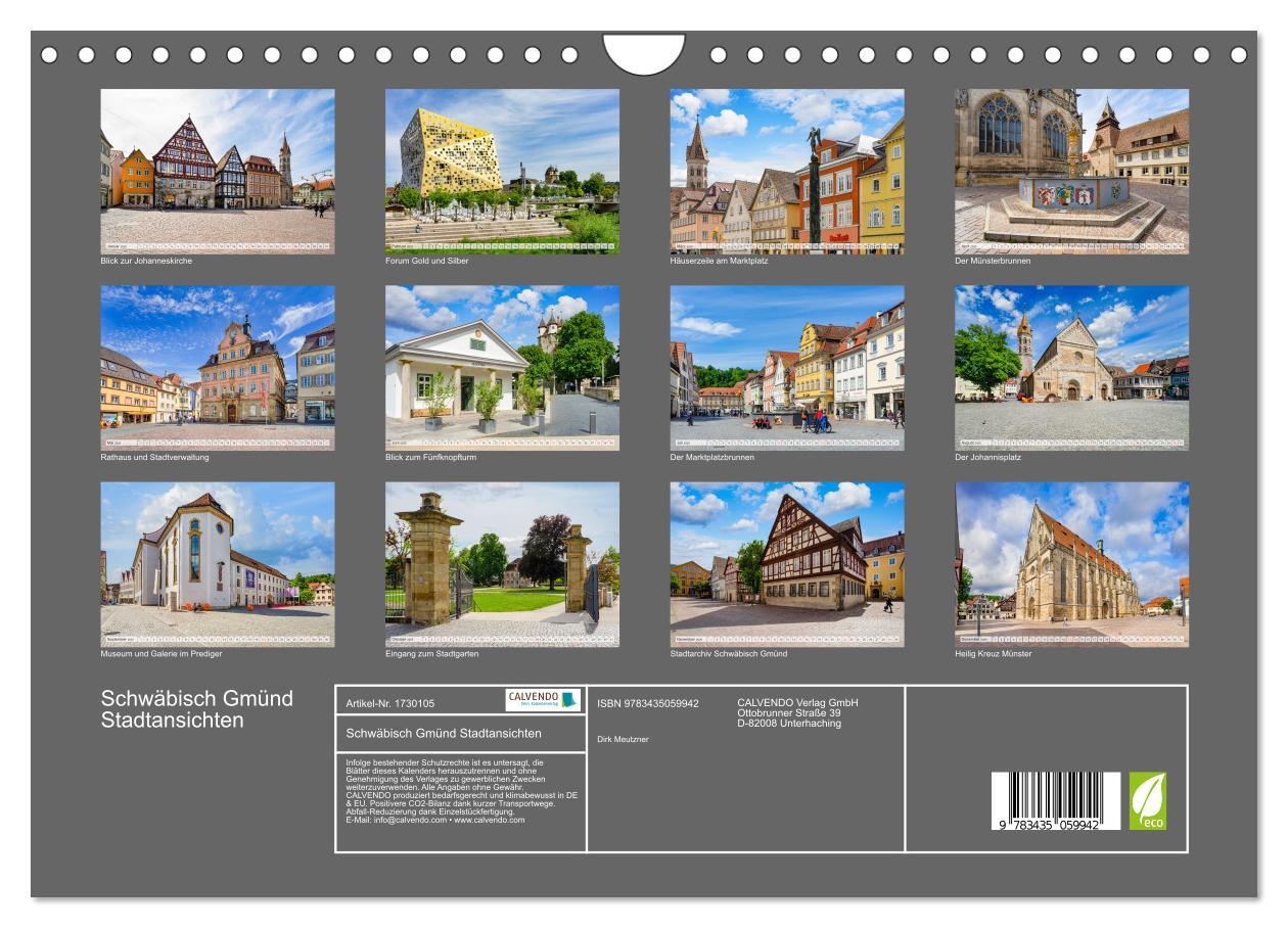 Bild: 9783435059942 | Schwäbisch Gmünd Stadtansichten (Wandkalender 2025 DIN A4 quer),...