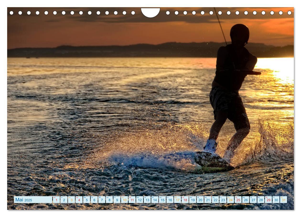 Bild: 9783435369157 | Wakeboarden (Wandkalender 2025 DIN A4 quer), CALVENDO Monatskalender