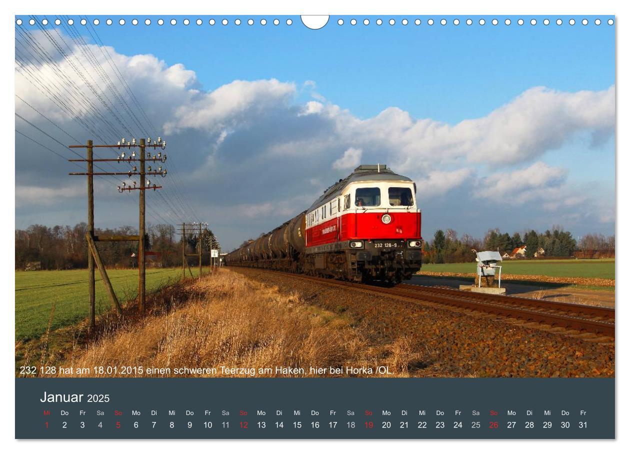 Bild: 9783435624485 | Mit Diesellokomotiven quer durch die Lausitz - 2025 (Wandkalender...