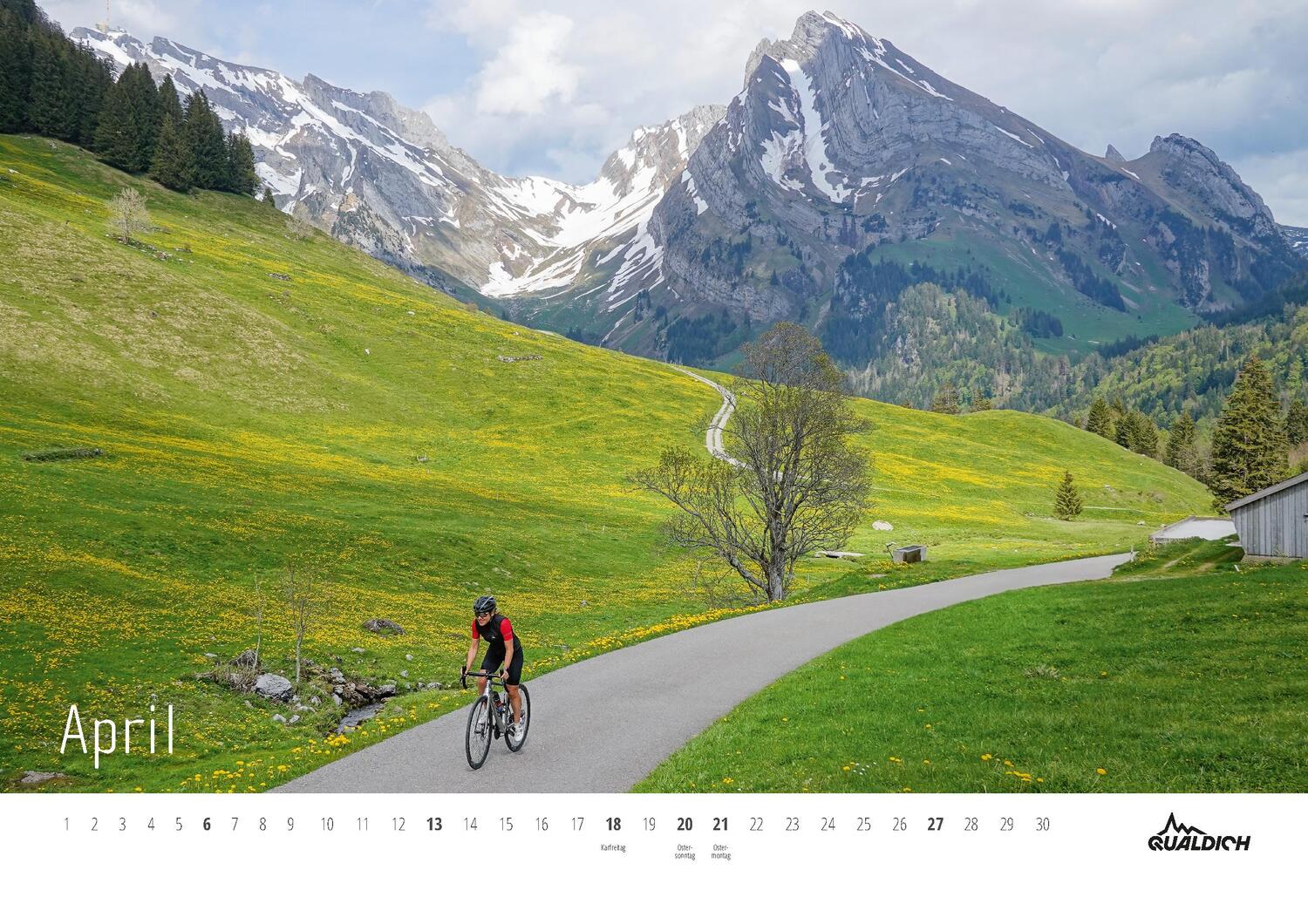 Bild: 9783942191159 | quäldich.de-Rennrad-Kalender 2025 Format DIN A3 | Kalender | Deutsch