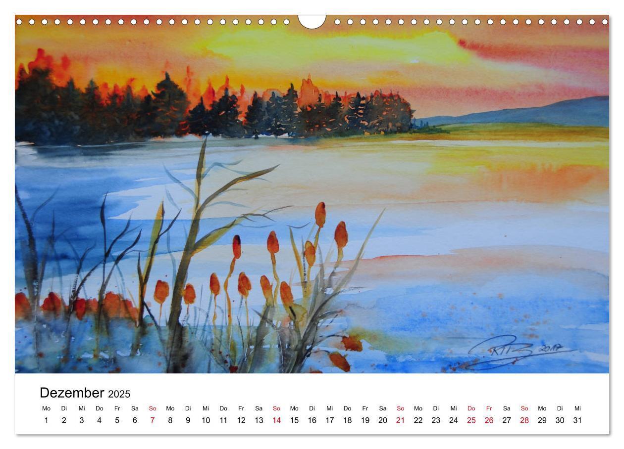 Bild: 9783435428465 | Landschafts-Aquarelle 2025 Roswita Ilona Baumann (Wandkalender 2025...