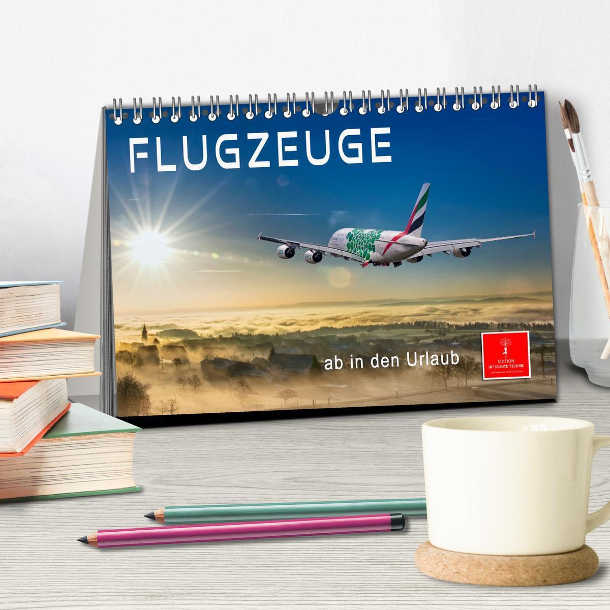 Bild: 9783383954931 | Flugzeuge - ab in den Urlaub (Tischkalender 2025 DIN A5 quer),...