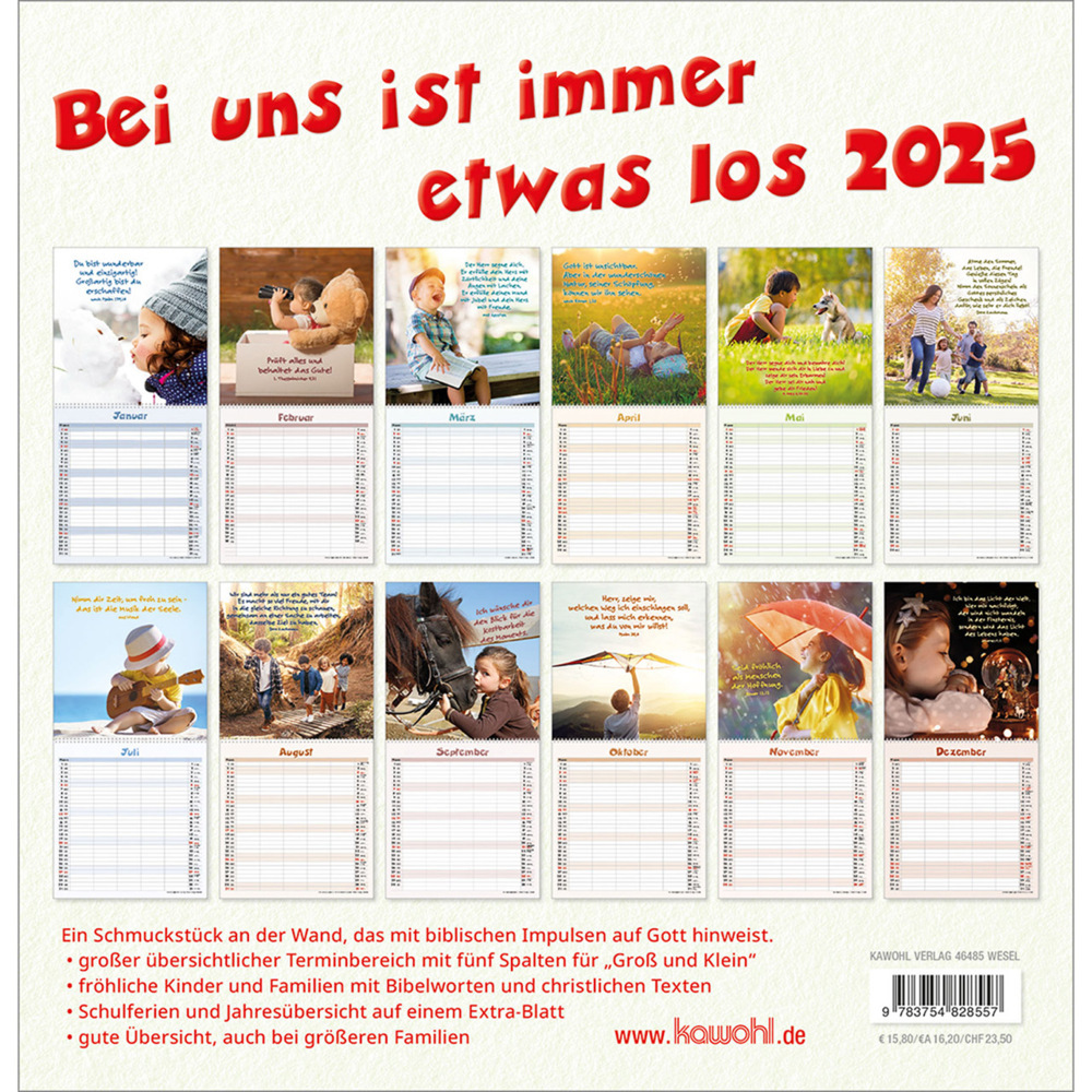 Bild: 9783754828557 | Bei uns ist immer etwas los 2025 | Familien-Timer | Kalender | 14 S.