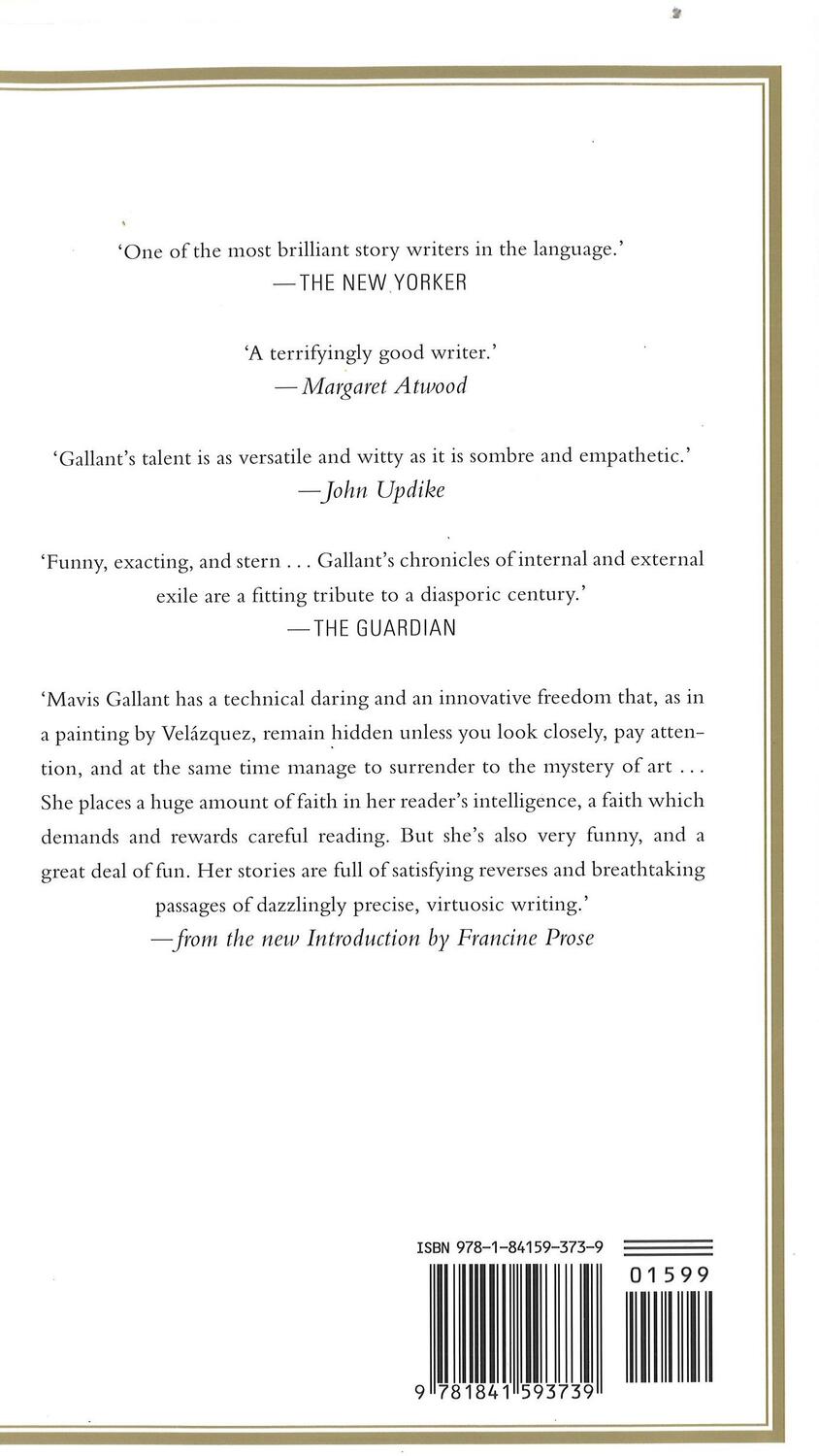 Rückseite: 9781841593739 | Mavis Gallant Collected Stories | Mavis Gallant | Buch | Englisch