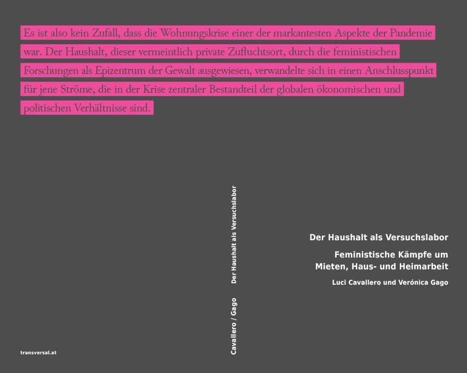 Cover: 9783903046375 | Der Haushalt als Versuchslabor | Luci Cavallero (u. a.) | Taschenbuch