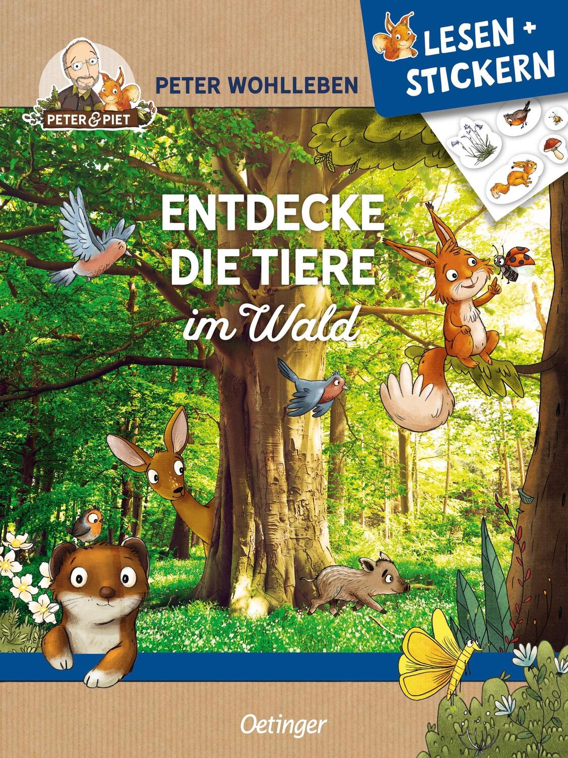 Cover: 9783751201032 | Lesen + Stickern. Entdecke die Tiere im Wald | Peter Wohlleben | 40 S.