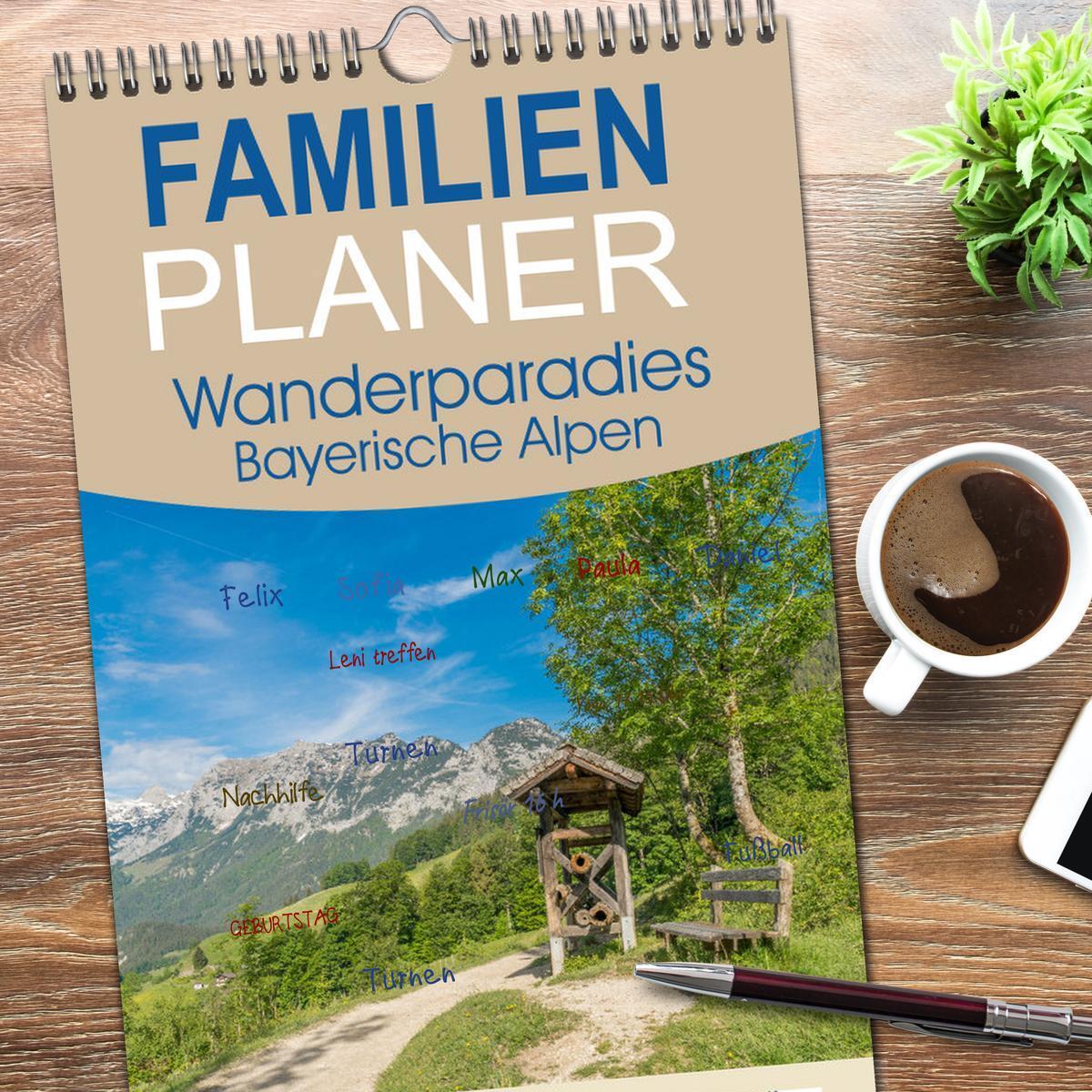 Bild: 9783457102800 | Familienplaner 2025 - Wanderparadies Bayerische Alpen mit 5 Spalten...