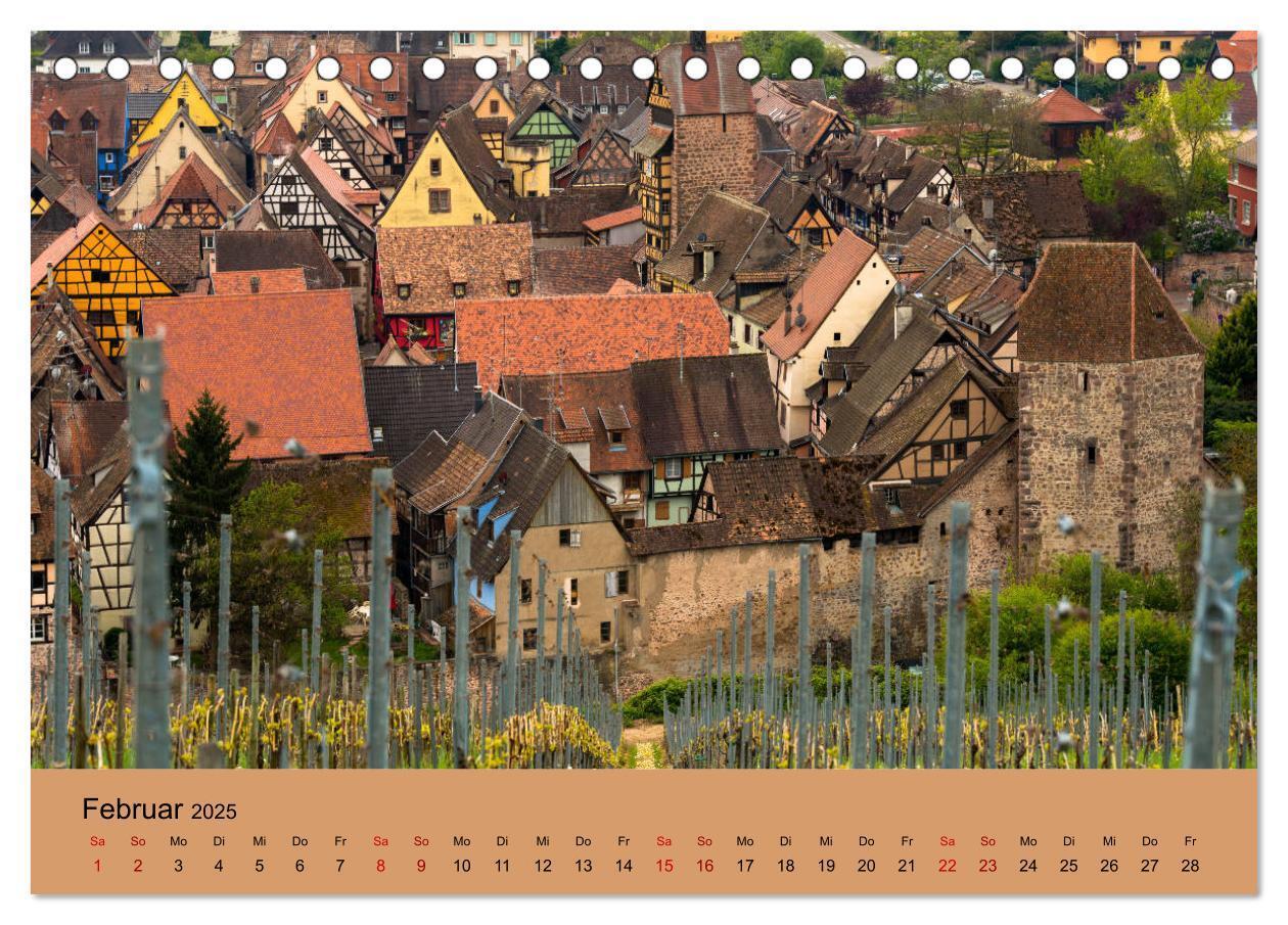 Bild: 9783435348435 | Die Weinstaße im Elsass (Tischkalender 2025 DIN A5 quer), CALVENDO...