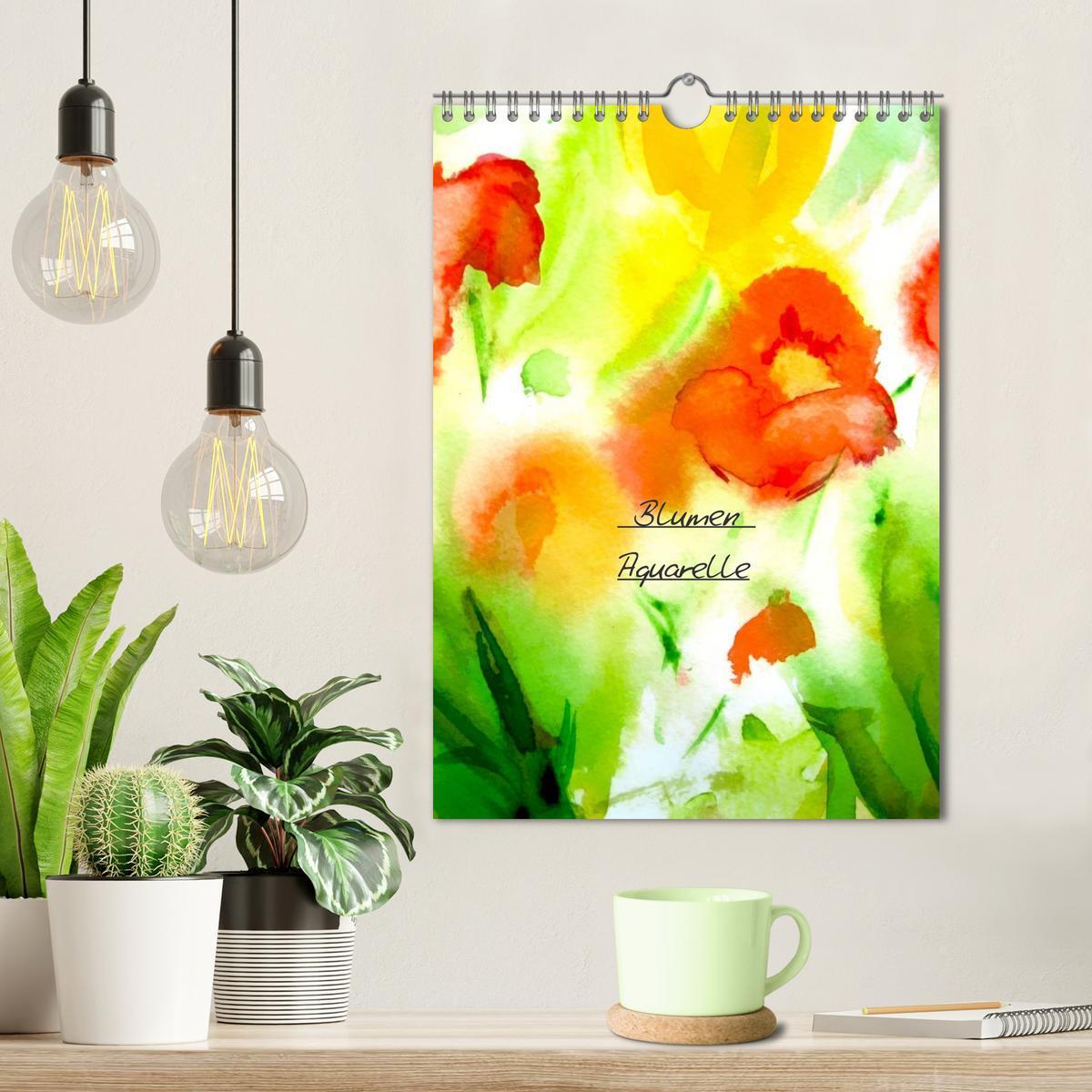 Bild: 9783457088470 | Blumenaquarelle (Wandkalender 2025 DIN A4 hoch), CALVENDO...