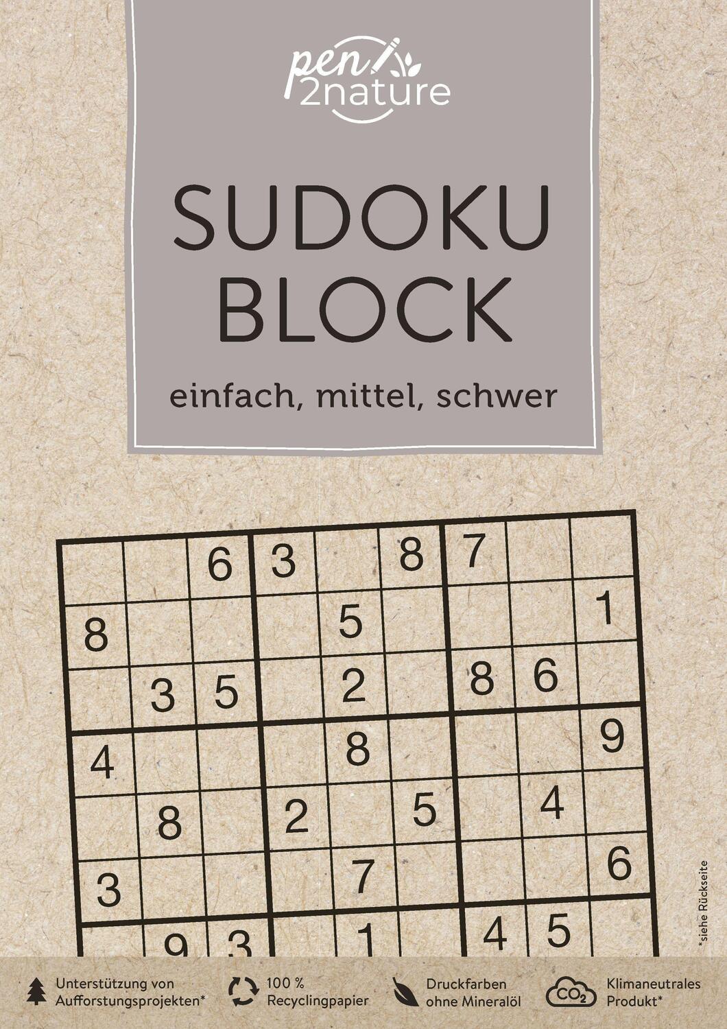 Cover: 9783987640193 | Sudoku-Block: einfach, mittel, schwer. 192 Sudokus in 3...