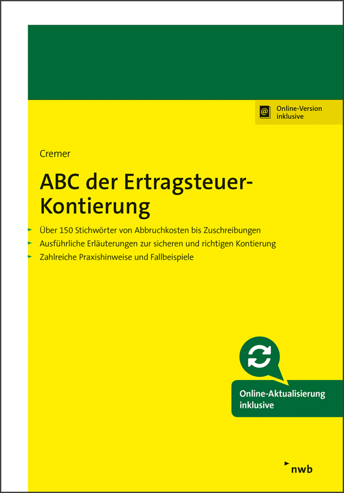 Cover: 9783482677014 | ABC der Ertragsteuer-Kontierung, m. 1 Buch, m. 1 Beilage | Udo Cremer